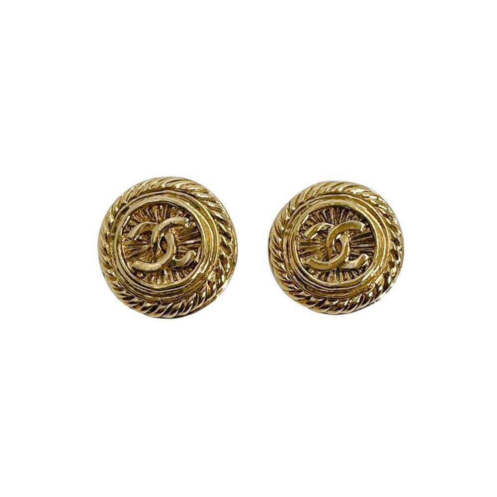 Chanel Cc Logo Clip-On Earrings Gold- #208944C74B